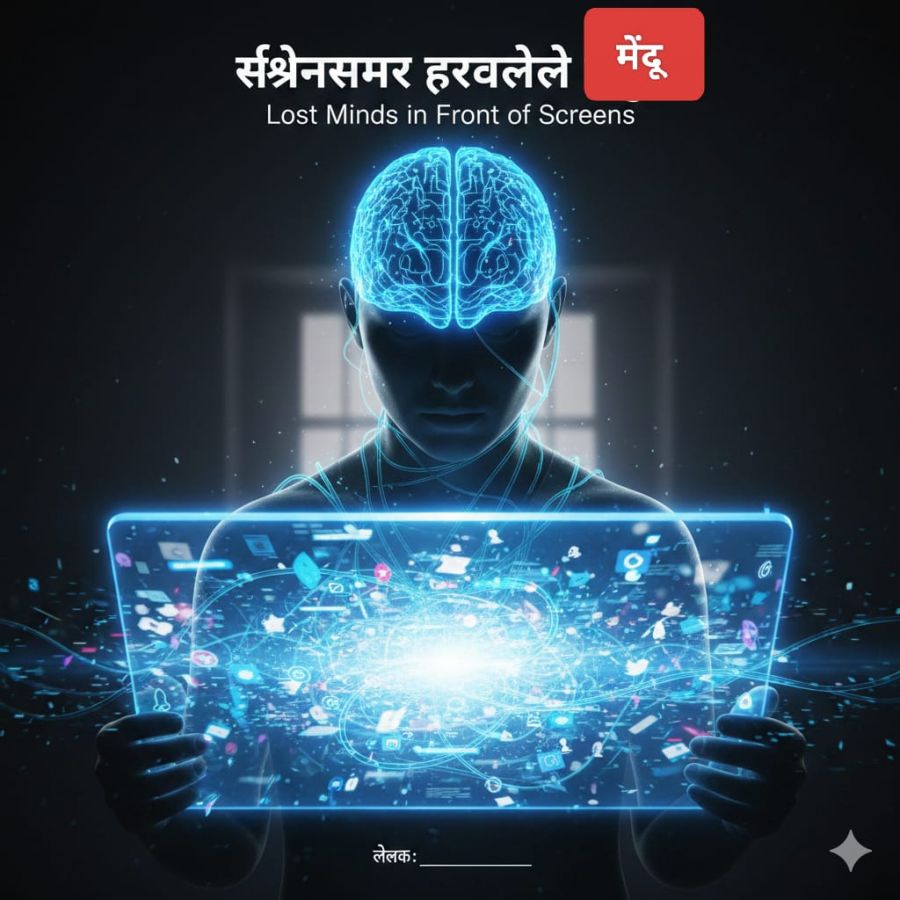 स्क्रीन समोर हरवलेले मेंदू