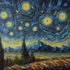 Gemini generated version of Starry Nights by Van Gogh