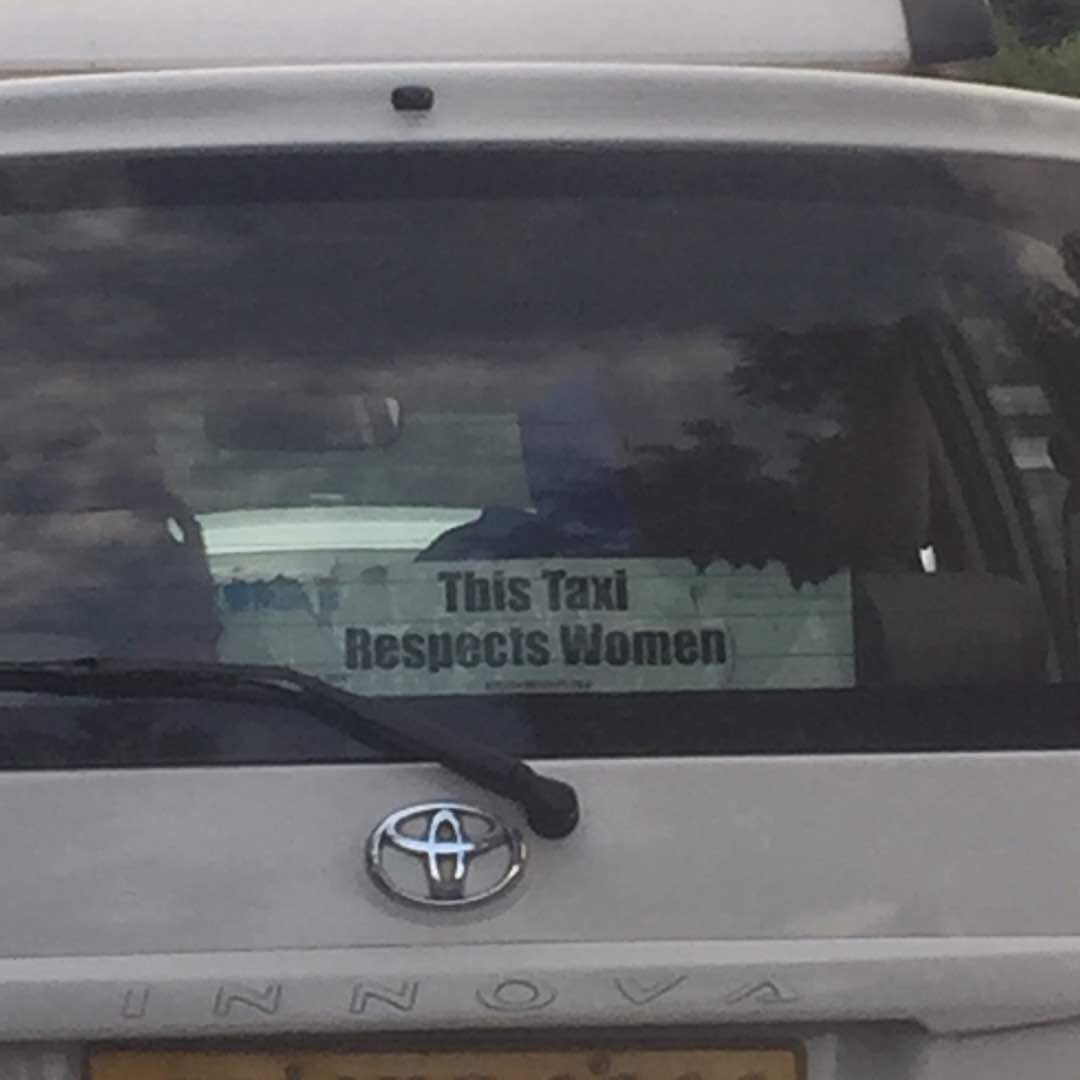 This taxi respects woman.JPG