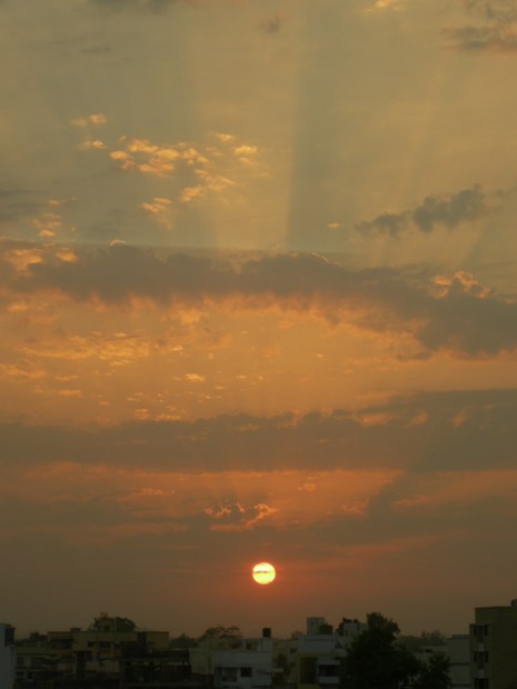 Sunset from my cabin window,